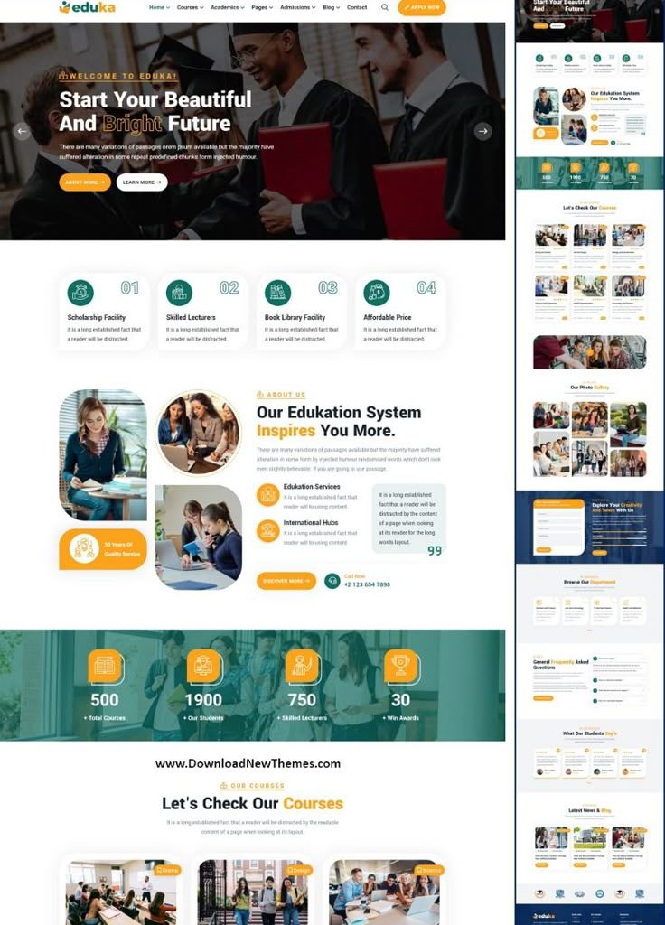 eduka school, college, university and courses html5 template